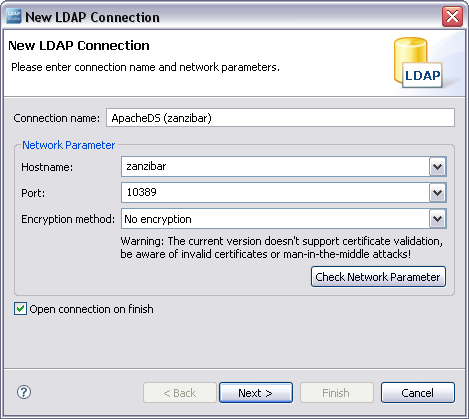 New LDAP connection