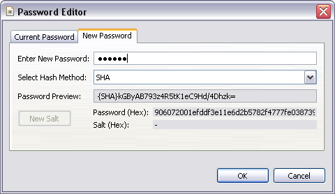 how to access password editor apache directory studio