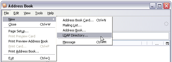 thunderbird new ldap directory