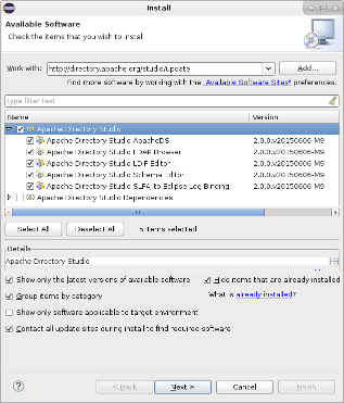 Installing Apache Directory Studio in Eclipse — Apache Directory